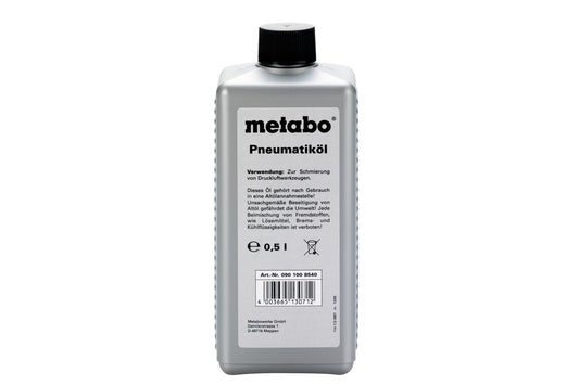 Aceite especial Metabo para valvulas y herramientas neumaticas. Pomo de 0.5 l