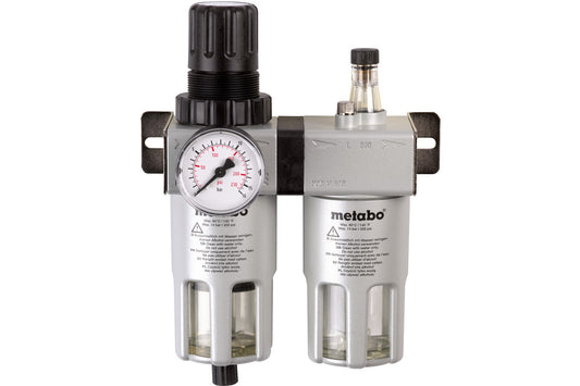 Unidad reguladora y lubricadora Metabo KRL-200 de 1/2" presion max. 14 bar
