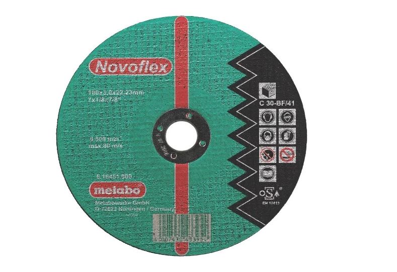 Disco de corte Metabo Novoflex piedra Ø 125 x 22.2 mm, Ref. 616428000 (embalaje minimo de fabrica 25 unidades)