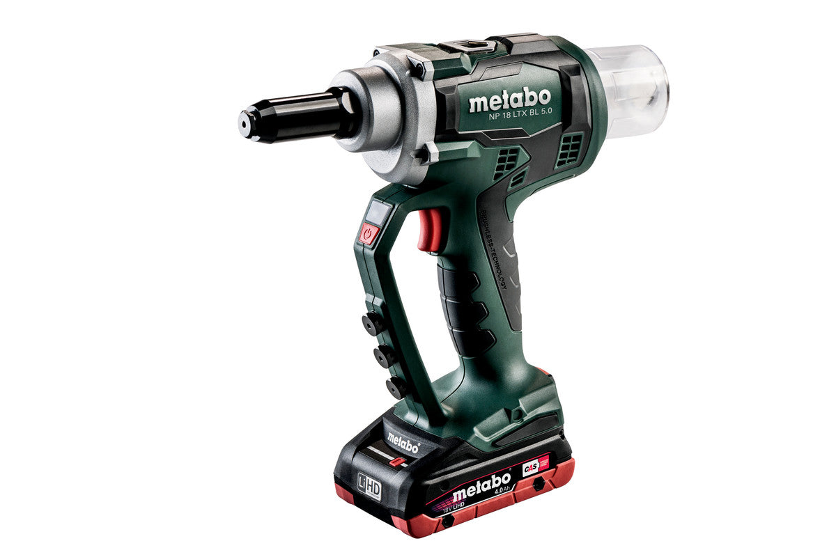 Pistola de remache de bateria Metabo NP 18 LTX BL 5.0, Ref. 619002800