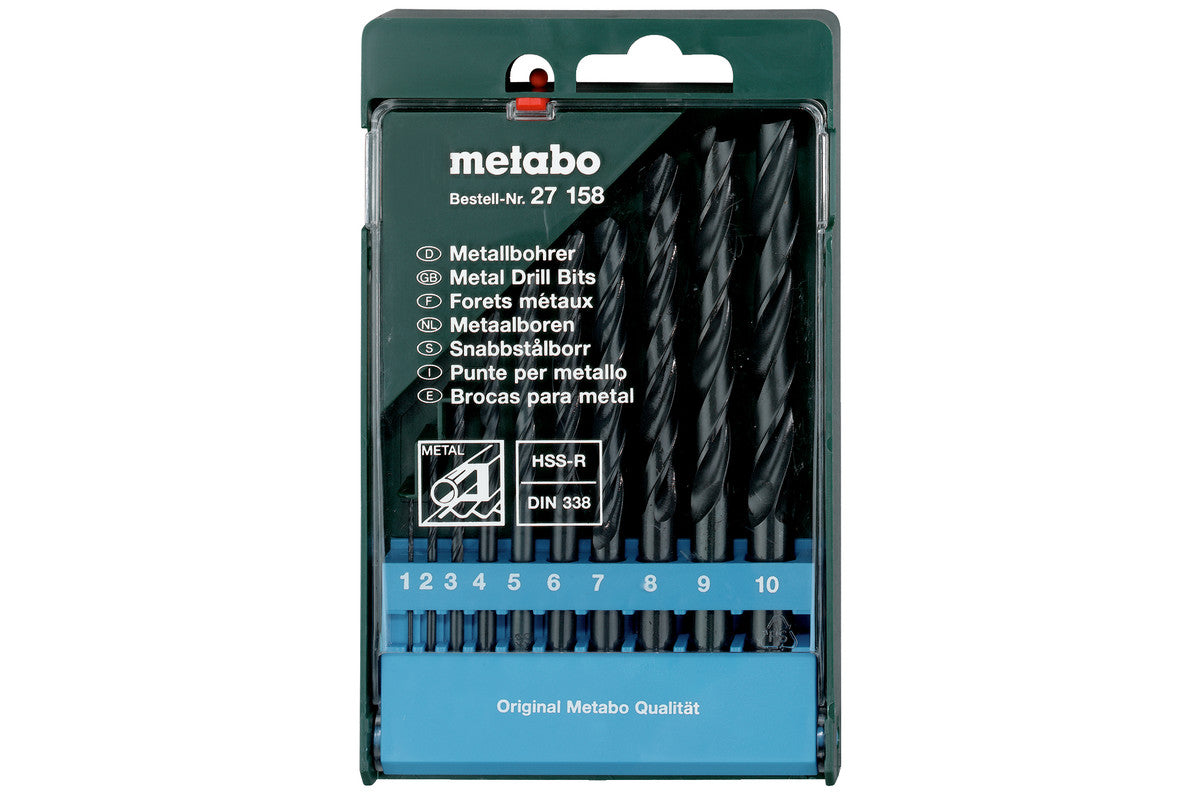 Juego de 10 brocas p/metal Metabo, Ref. 627158000
