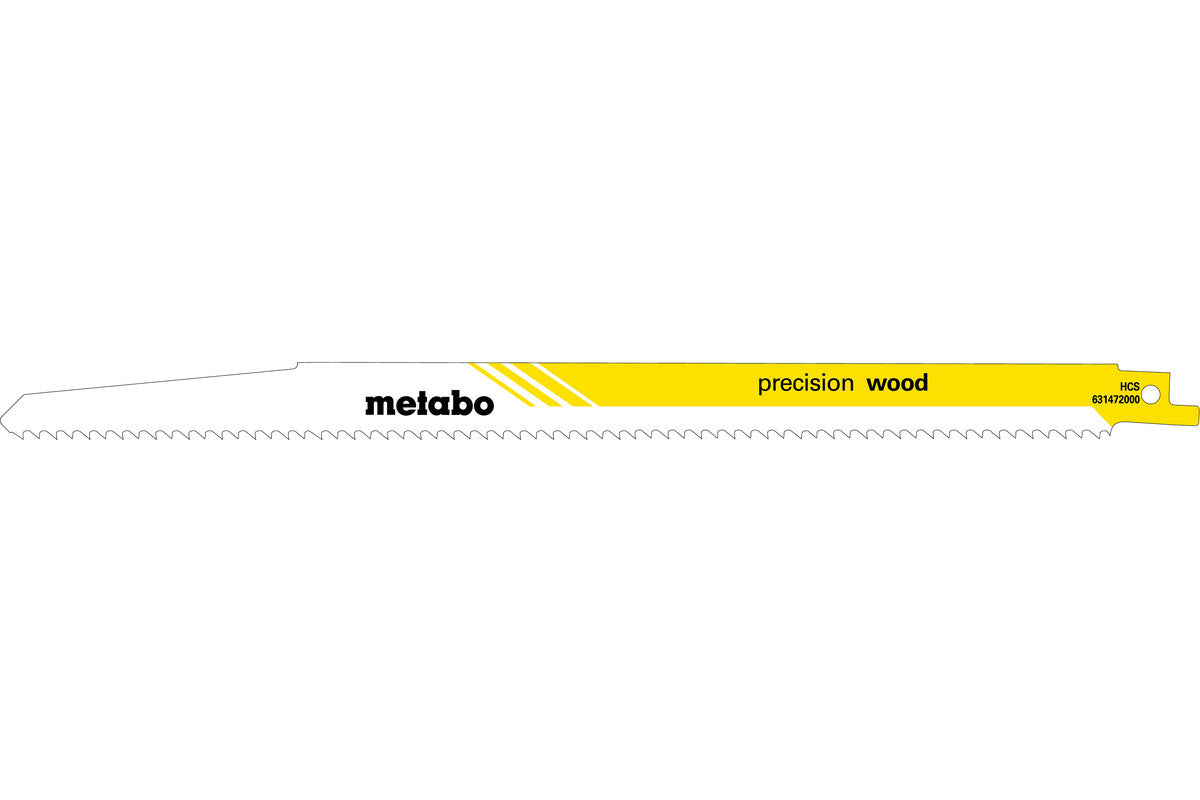 Juego de 5 hojas de sierra sable Metabo de HCS 300 x 1,25 mm, Ref. 631472000