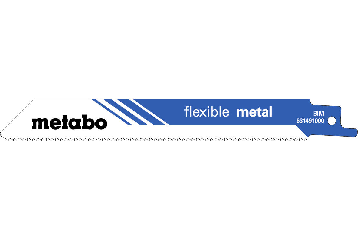 Juego de 5 hojas de sierra sable Metabo de 150 x 0,9 mm, Ref. 631491000