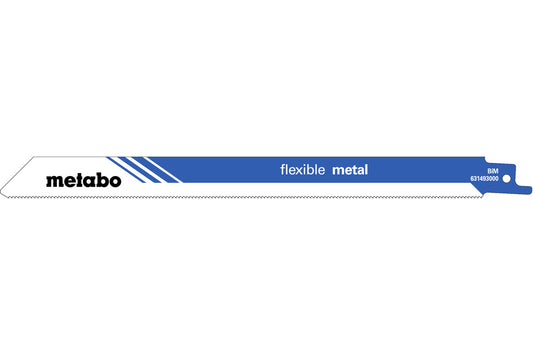 Juego de 5 hojas para sierras de sable Metabo "flexible metal" 225 x 0.9 mm, Ref. 631493000