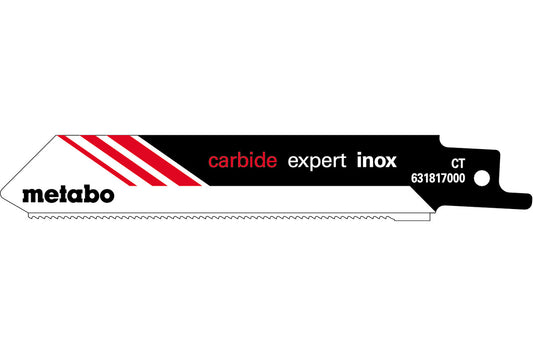 Juego de 2 hojas para sierras de sable Metabo "expert inox" 115 x 1,25 mm, Ref. 631817000