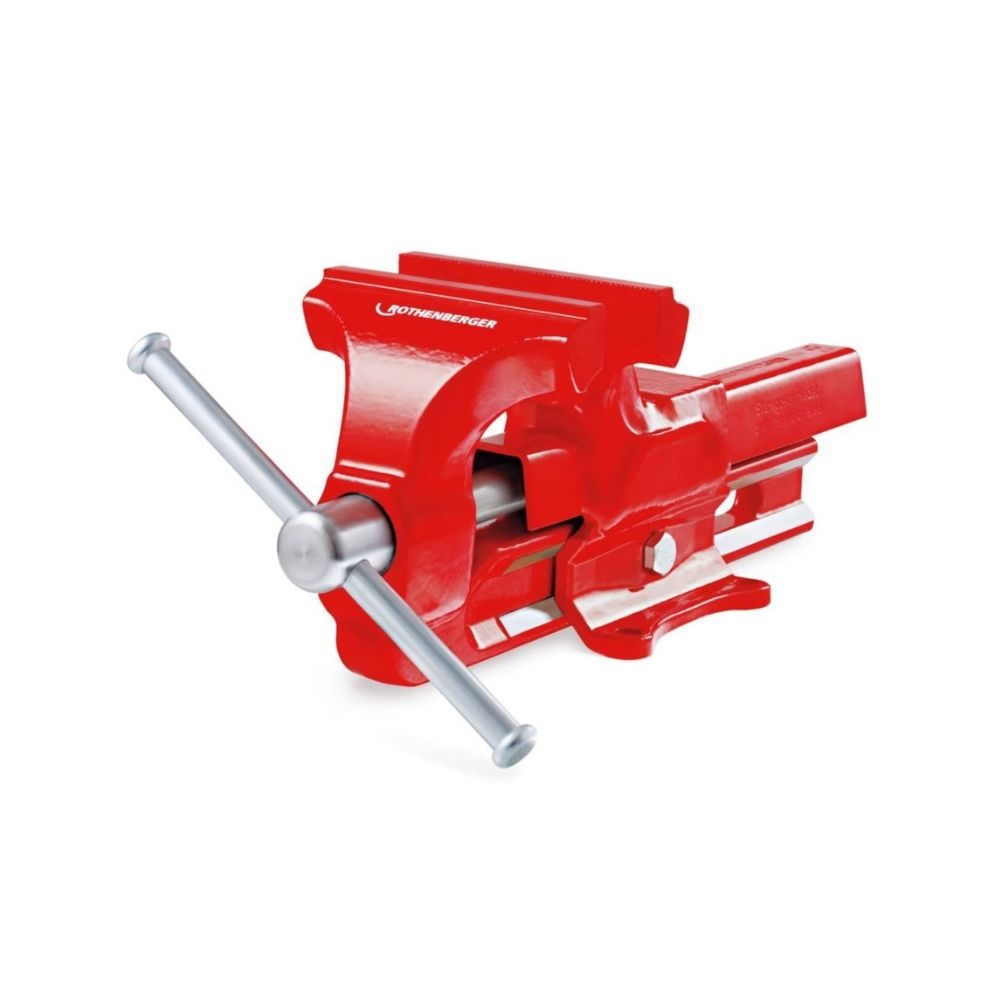 Tornillo de banco ROTHENBERGER, 125 mm, con mordazas paralelas y para tubos