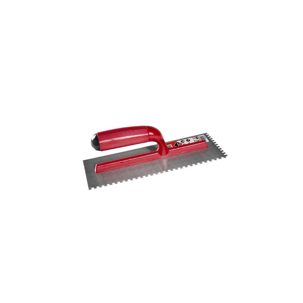 Llana de estrias acero RUBI 28 x 12 cm, peine de 6 x 6 mm