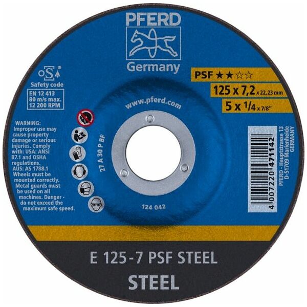 Disco de desbaste Pferd E 125-7 PSF STEEL