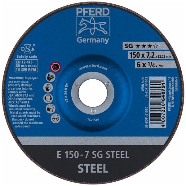Disco de desbaste Pferd E 150-7 SG STEEL