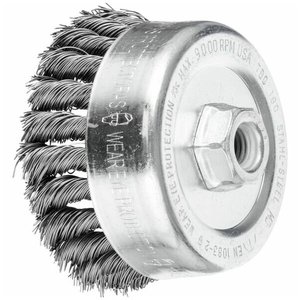 Carda forma vaso Pferd POS TBG 100/M14 ST 0,50, alambre trenzado