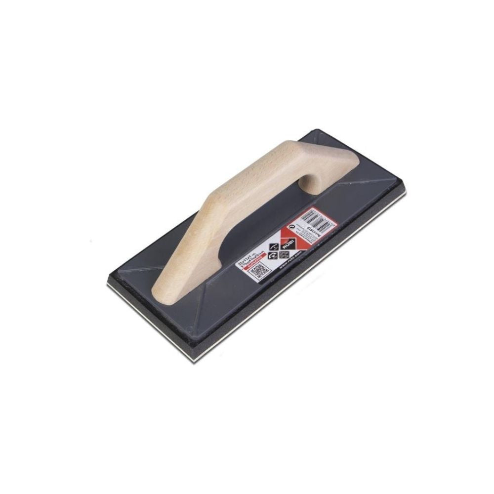 Llana de goma RUBI SUPERPRO para rejuntar, mango de madera (embalaje minimo de fabrica 6 unidades)