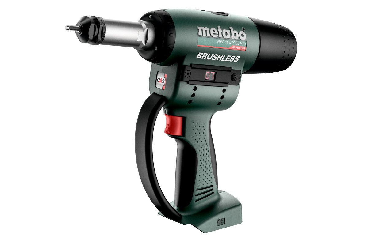 Pistola de tuercas remachables de bateria Metabo NMP 18 LTX BL M10, Ref. 601788840