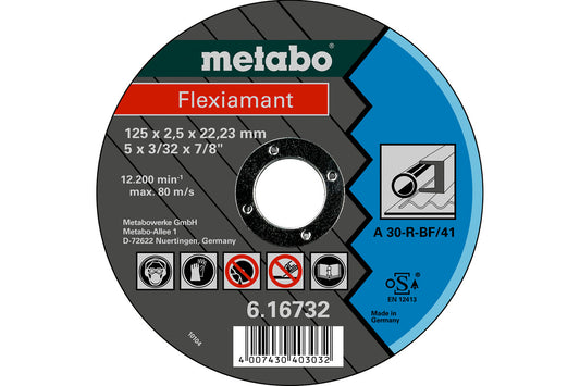 Disco de corte Metabo "Flexiamant" acero Ø 125 mm, centro plano, Ref. 616732000
