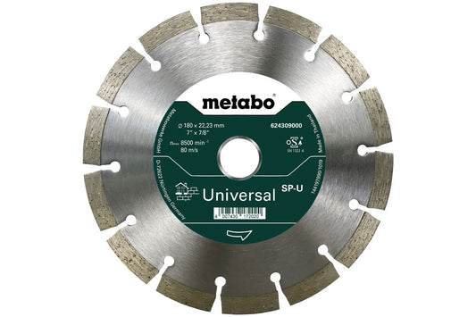Disco de corte de diamante Metabo - SP - U, 180 x 22,23 mm, Ref. 624309000