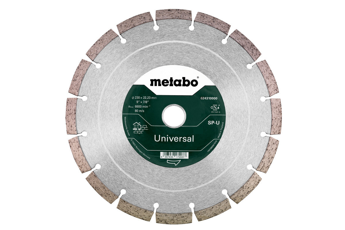 Disco de corte de diamante Metabo - SP - U, 230 x 22.23 mm, Ref. 624310000