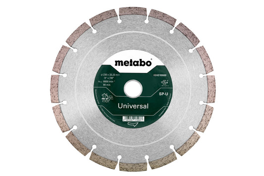 Disco de corte de diamante Metabo - SP - U, 230 x 22.23 mm, Ref. 624310000
