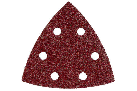 Juego de 5 hojas de lijar adhesivas Metabo 93x93 mm, P 40,mad+met,lijadoras triangulares, Ref. 624940000