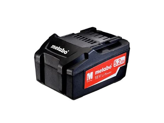 Bateria Metabo de asiento deslizante 18 V / 5.2 Ah, Li-Ion AIR COOLED