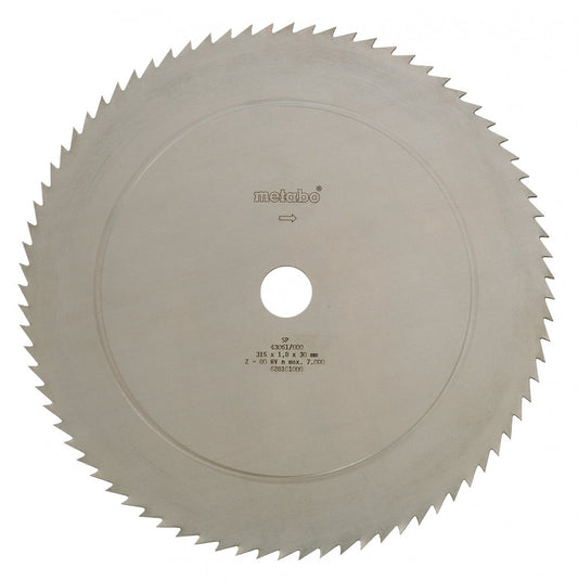 Hoja de sierra circular Metabo de cromo vanadio 315 x 1.8 x 30 de 80 dientes, Ref. 628101000