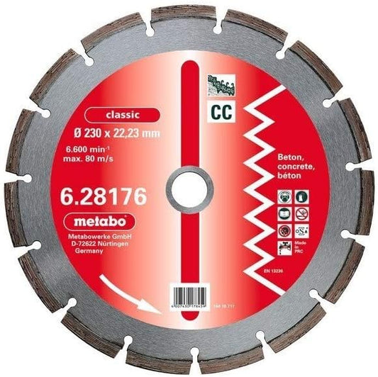 Disco de diamante Metabo Ø 125 mm, "Hormigon Classic" (CC) altura del segmento 7 mm, Ref. 628173000