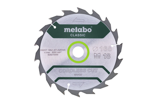 Hojas para sierras circulares Metabo »Classic« Ø 165 x 1.8 x 20 mm, Ref. 628272000