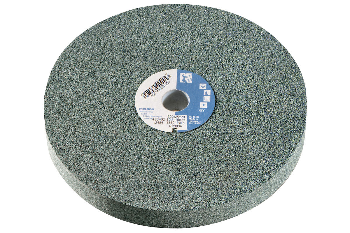 Disco abrasivo de carburo de silicio Metabo ø 200 x 25 x 20 mm, 80 J, Ref. 629096000