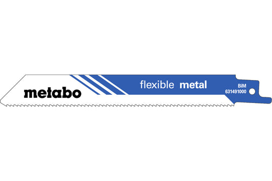 Juego de 5 hojas de sierra sable Metabo de 150 x 0,9 mm, Ref. 631491000