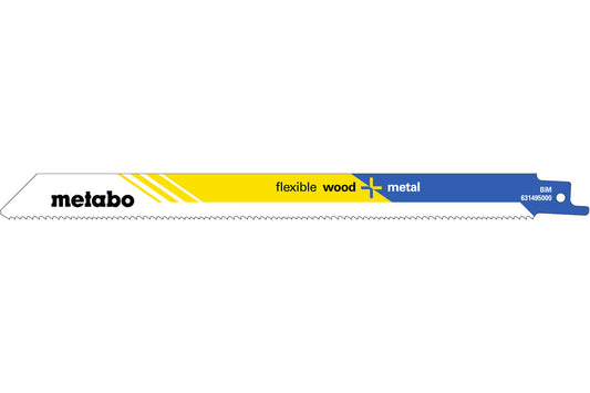 Juego de 5 hojas de sierra sable Metabo de 225 x 0,9 mm, Ref. 631495000