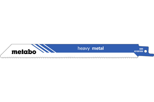 Juego de 5 hojas de sierra sable Metabo de 200 x 1.25 mm, Ref. 631991000