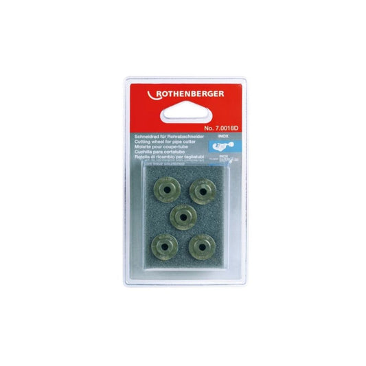 Paquete de 5 cuchillas de repuesto ROTHENBERGER, para cortatubos 70027, 70401 y 71019