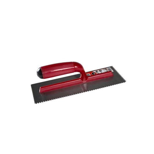 Llana de estrias acero RUBI 28 x 12 cm, peine de 3 x 3 mm