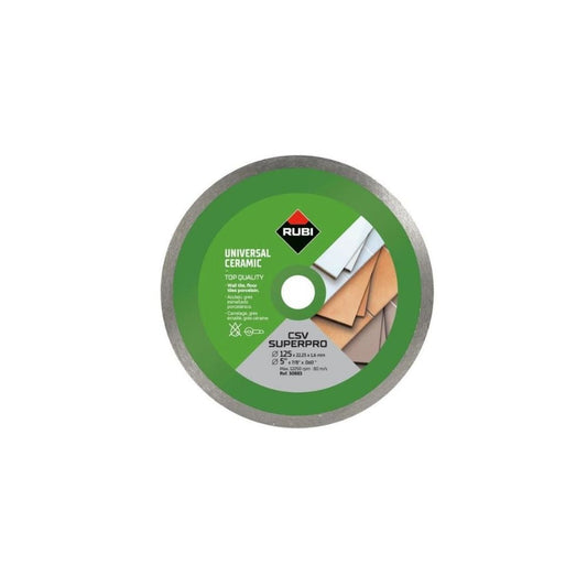 Disco de diamante corte seco RUBI CSV 125 mm SUPERPRO