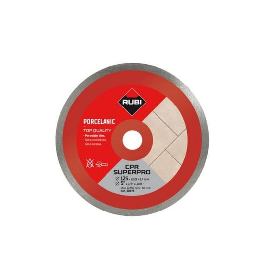 Disco de diamante RUBI gres porcelanico continuo CPR 125 SUPERPRO