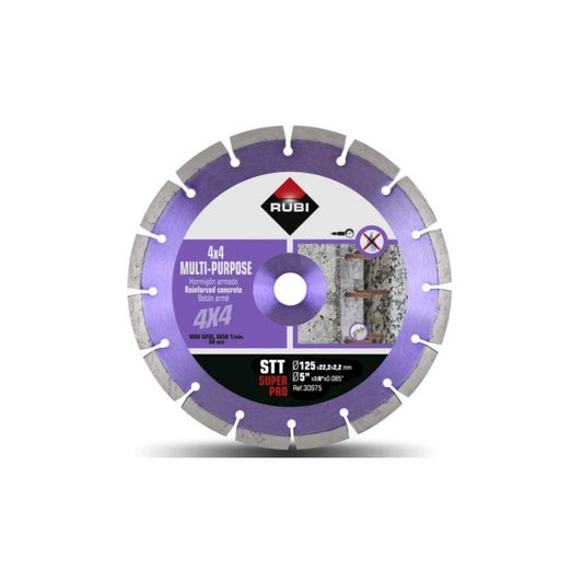 Disco de diamante RUBI Todoterreno segmentado STT 125 SUPERPRO
