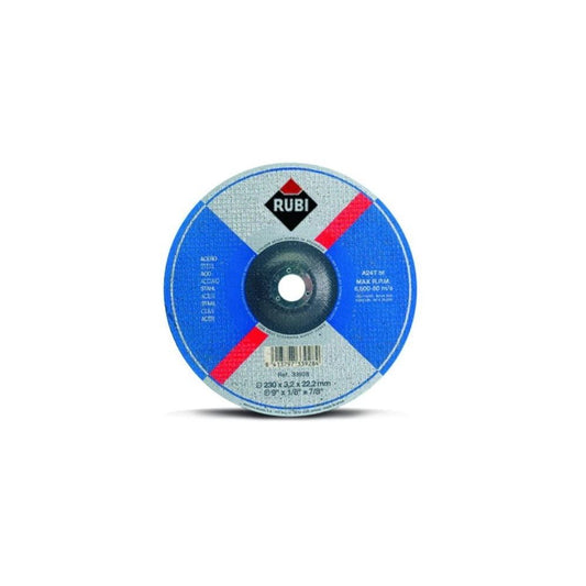 Disco de corte acero RUBI bf 230 diametro 230 x 3,2 x 22,2 mm, calidad A24T
