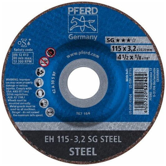 Disco de corte acero PFERD Linea SG-Elastic - A 30, 115 x 3.2 x 22.23mm