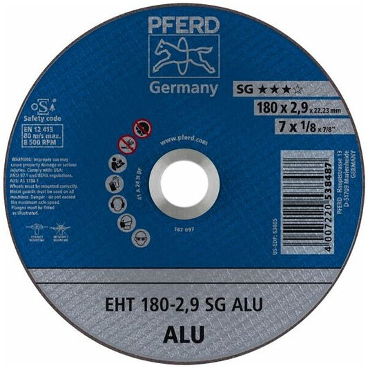 Disco de corte PFERD linea SG-ELASTIC. EHT 178-2,9 A 24 N SG-ALU/22,23