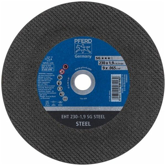 Disco de corte PFERD linea SG ELASTIC Alto rendimiento. EHT 230-1,9 A 46 S SG/22,23