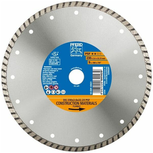 Disco de corte de diamante PFERD. DG 230 x 22.23 PSF