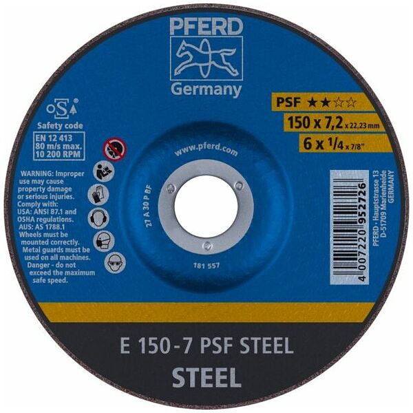 Disco de desbaste Pferd E 150-7 PSF STEEL