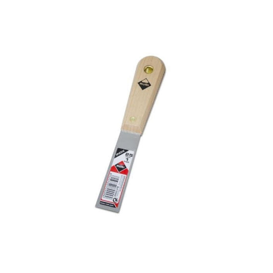 Espatula inox. RUBI de 25 mm con mango de madera