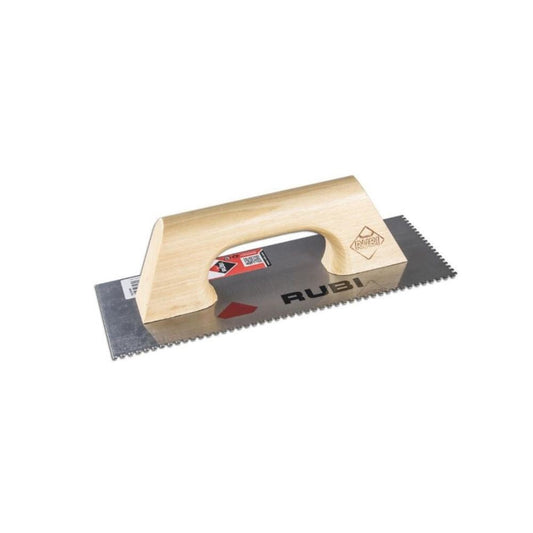 Llana de estrias inox. RUBI 28 x 12 cm, peine de 3 x 3 mm
