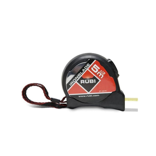 Flexometro RUBI IRONBLADE 5 m. x 19 mm, REF. 75904 (embalaje minimo de fabrica 12 unidades)