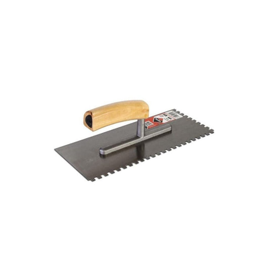 Llana de estrias acero RUBI 28 x 12 cm, peine de 6 x 6 mm dientes triangulares